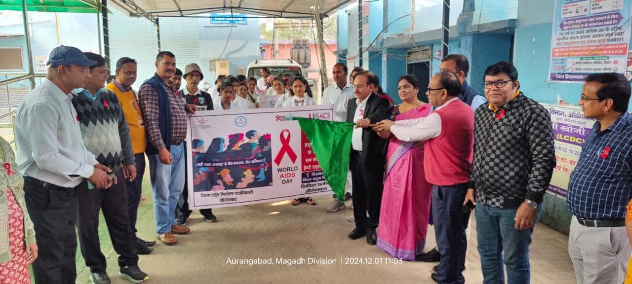 World AIDS Day awareness rally by Shanta Nursing Institute students, Aurangabad